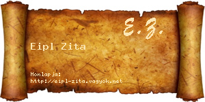 Eipl Zita névjegykártya